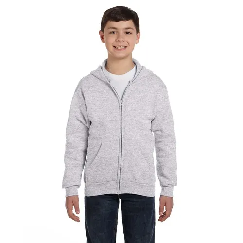 Hanes Youth 7.8 oz. EcoSmart 50/50 Full-Zip Hood P480