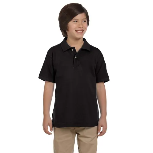 Harriton Youth 6 oz. Ringspun Cotton Pique Short-Sleeve Polo M200Y. Printing is available for this item.
