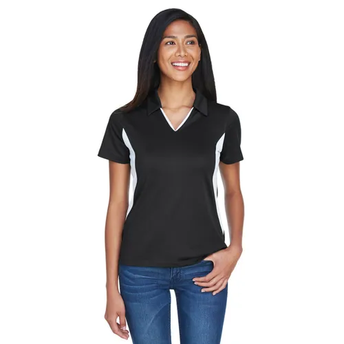 Harriton Ladies' Side Blocked Micro-Pique Polo M355W. Printing is available for this item.