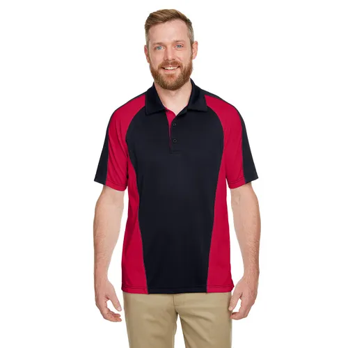 Harriton Men's Advantage Snag Protection Plus IL Colorblock Polo M385. Printing is available for this item.