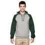 Jerzees Adult 8 oz. NuBlend Colorblock Raglan Pullover Hood 96CR