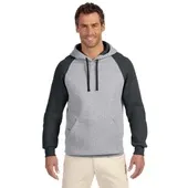 Jerzees Adult 8 oz. NuBlend Colorblock Raglan Pullover Hood 96CR