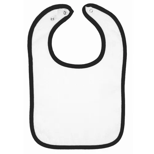 Rabbit Skins Infant Contrast Trim Terry Bib 1003. Printing is available for this item.