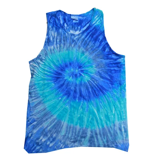 Tie-Dye Adult 5.4 oz. 100% Cotton Tank Top CD3500. Printing is available for this item.