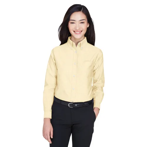 Ultraclub Ladies' Classic Wrinkle-Resistant Long-Sleeve Oxford 8990. Printing is available for this item.