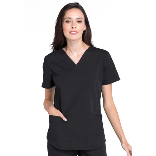 Cherokee Workwear Women V-Neck Top WW665. Embroidery is available on this item.