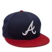 Outdoor Cap Inc. Team MLB Performance Flat Visor MLB-400 ATLANTA BRAVES