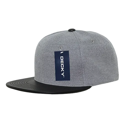 Decky Melton Vinyl Snapback Cap 1115. Embroidery is available on this item.