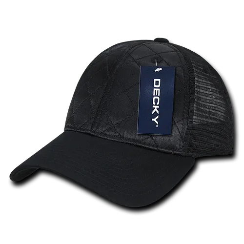 Decky Quilted Curve Trucker Caps 1142. Embroidery is available on this item.