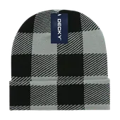 Decky Long Plaid Beanie 8027