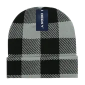 Decky Long Plaid Beanie 8027