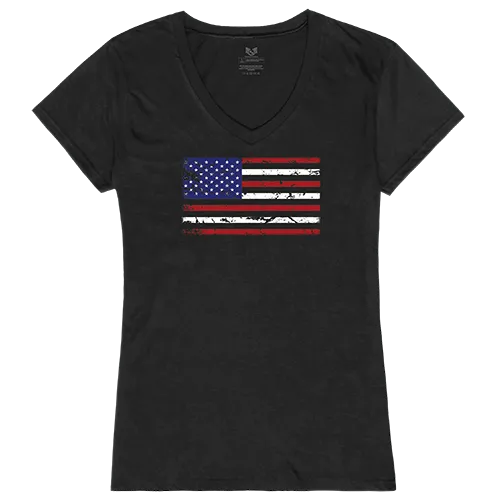 Rapid Dominance Graphic V-Neck Us Flag Shirt G03-783