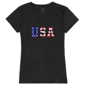 Rapid Dominance Graphic V-Neck Flag Text Shirt G03-784