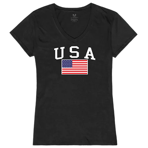 Rapid Dominance Graphic V-Neck USA & Flag Shirt G03-789