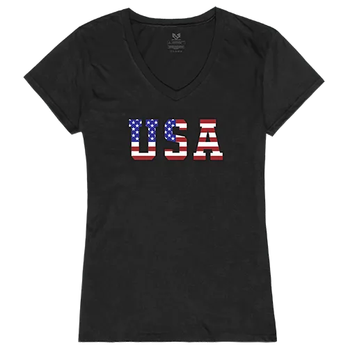 Rapid Dominance Graphic V-Neck Flag Text 2 Shirt G03-811