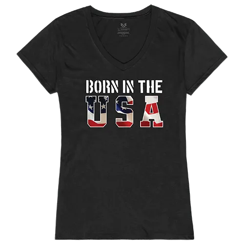 Rapid Dominance Graphic V-Neck Born In The Us Shirt G03-U01