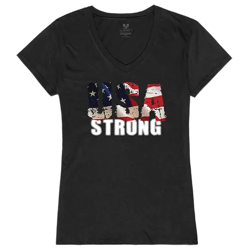 Rapid Dominance Graphic V-Neck USA Strong 1 Shirt G03-U06