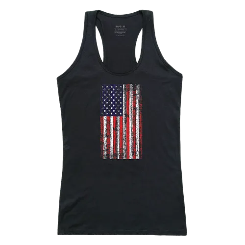 Rapid Dominance Women' Graphic Tank Distressed Flag Shirt GS1-800