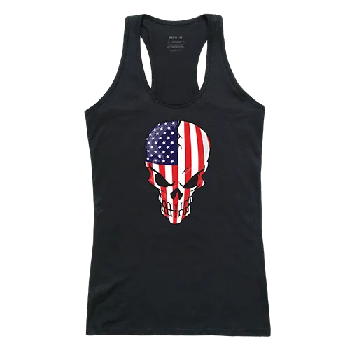 Rapid Dominance Women's Graphic Tank Skull Flag Shirt GS1-801