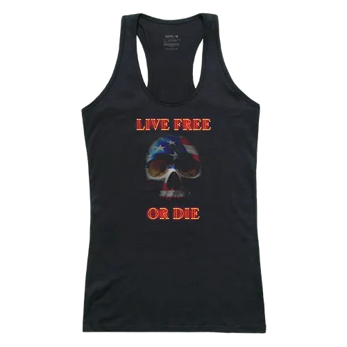 Rapid Dominance Women'graphic Tank Live Free Skull Shirt GS1-802