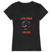 Rapid Dominance Graphic V-Neck Live Free Skull Shirt GS2-802