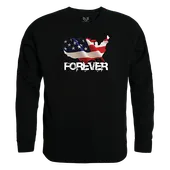 Rapid Dominance Graphic Crewneck Forever USA Map Shirt RS3-U05