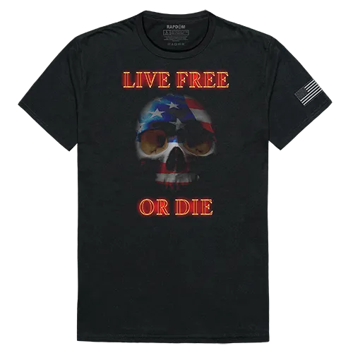 Rapid Dominance Tactical Graphic T Live Free Skull Shirt TS1-802