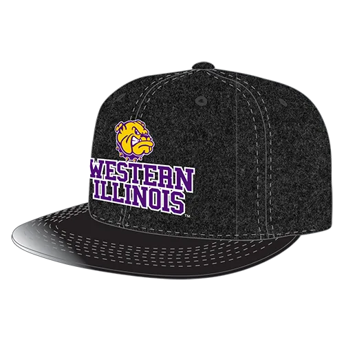 W Republic Melton Vinyl Snapback Cap Western Illinois Leathernecks 1022-405