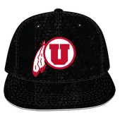 W Republic Velvet Snapback Cap Utah Utes 1024-176