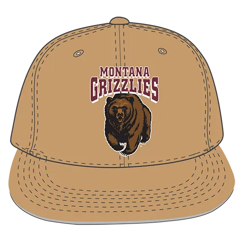 W Republic Velvet Snapback Cap Montana Grizzlies 1024-191