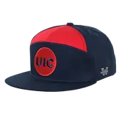 W Republic 7 Panel College Cap Illinois-Chicago Flames 1026-180