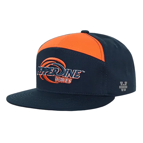 W Republic 7 Panel College Cap Pepperdine Waves 1026-196