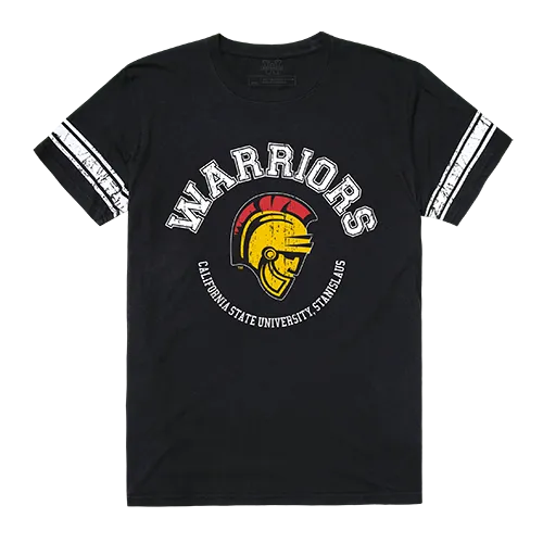 W Republic Men's Football Tee Shirt Cal State Stanislaus Warriors 504-208