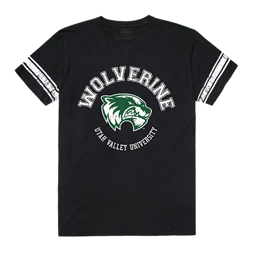 W Republic Men's Football Tee Shirt Utah Valley University Wolverines 504-210