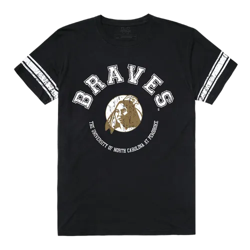 W Republic Men's Football Tee Shirt Unc Pembroke Braves 504-352