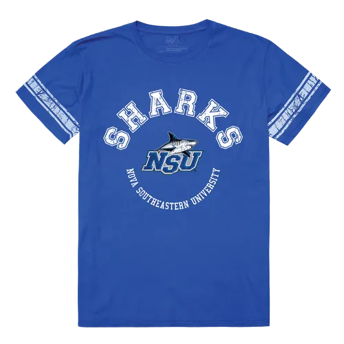 W Republic Men's Football Tee Shirt Nova Southeastern Sharks 504-358