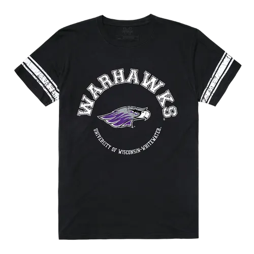 W Republic Men's Football Tee Shirt Wisconsin Whitewater Warhawks 504-414