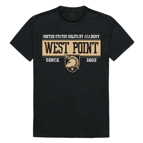 W Republic College Established Tee Shirt United States Military Academy Black Knights 507-174