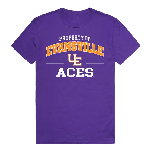 W Republic Property Tee Shirt University Of Evansville Purple Aces 517-424