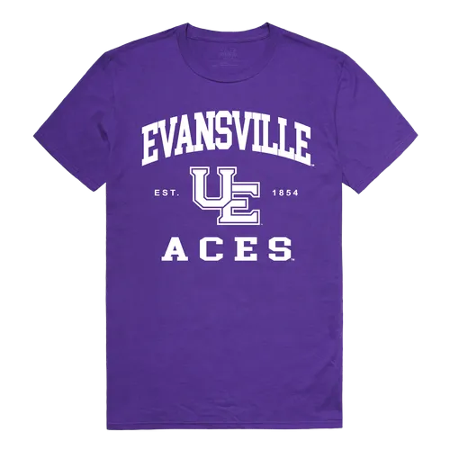W Republic Seal Tee Shirt University Of Evansville Purple Aces 526-424