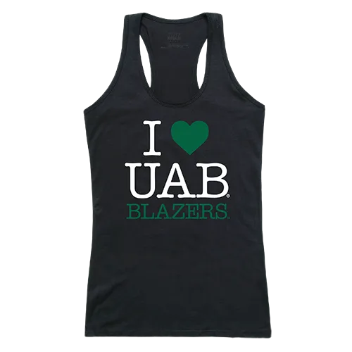 W Republic Women's I Love Tank Shirt Uab Blazers 532-101