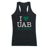 W Republic Women's I Love Tank Shirt Uab Blazers 532-101