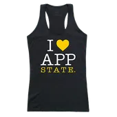 W Republic Women's I Love Tank Shirt Appalachian State Mountaineers 532-104