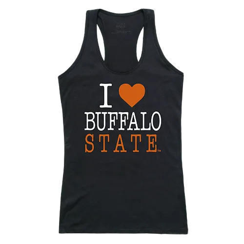 W Republic Women's I Love Tank Shirt Buffalo State College Bengals 532-107