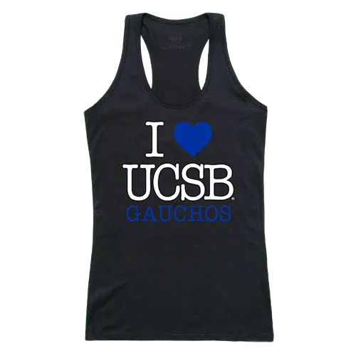 W Republic Women's I Love Tank Shirt Uc Santa Barbara Gauchos 532-112