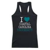 W Republic Women's I Love Tank Shirt Coastal Carolina Chanticleers 532-116