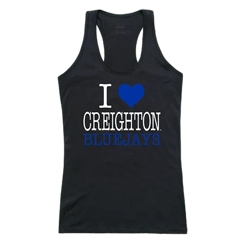 W Republic Women's I Love Tank Shirt Creighton University Bluejays 532-118