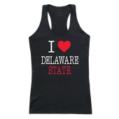 W Republic Women's I Love Tank Shirt Delaware State University Hornets 532-120