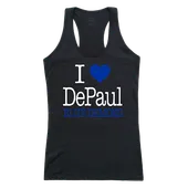 W Republic Women's I Love Tank Shirt Depaul Blue Demons 532-121