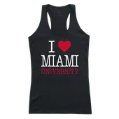 W Republic Women's I Love Tank Shirt Miami Of Ohio Redhawks 532-131